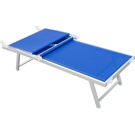 LETTINO ALLUMINIO1 PZ PRENDISOLE PIEGHEVOLE BLU PISCINA MARE FER 182010 (1/4)