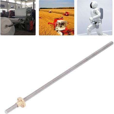 Imprimante 3D pour composants de mouvement linéaire : vis-mère T88 avec écrou en laiton, vis-mère trapézoïdale 300 mm (1/5)