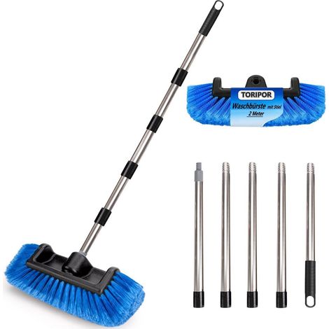 Autowaschbürste mit Teleskopstiel 2m, 30cm weicher Bürstenkopf, für Auto, LKW, Boot (1/5)