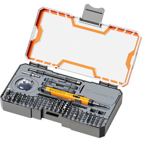 Tournevis électrique multifonction sans fil – rechargeable Type-C, 100 embouts de précision, pour réparation téléphone, ordinateur, montre, drone (1/5)