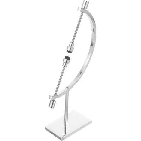 Support Sphérique Réglable en Acier Inoxydable pour Boule de Cristal, Présentoir Métallique Argenté, Base Décorative pour Affichage de Gemmes et Minéraux (1/5)