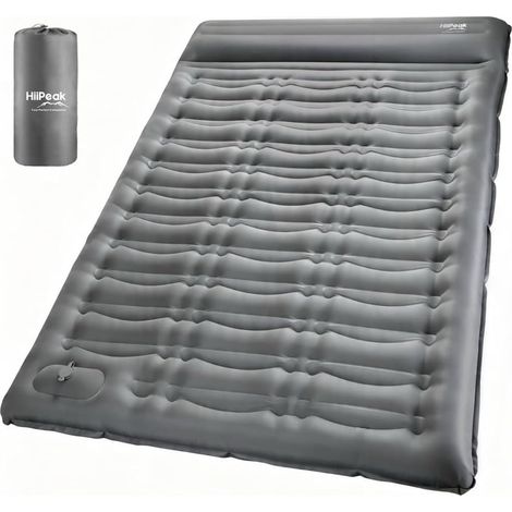 Camping Mattress 12cm Thick - Inflatable Mattress with Built-in Foot Pump (1/5)