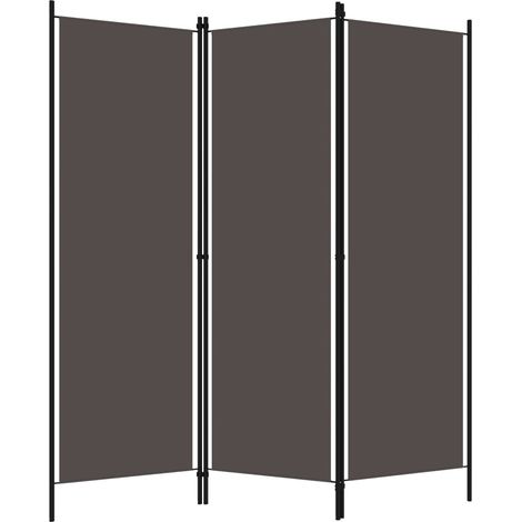 Paravent Cloison de séparation 3 panneaux, Pour Jardin, Balcon, Terrasse Anthracite 150x180 cm OIB2767E