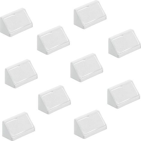Raccord d'angle universel blanc Raccord de corps en  Raccord de meuble en plastique avec capuchon  Ferrures de meuble largeur 44 mm  20 pièces - Raccord d'armoire à visser (1/5)