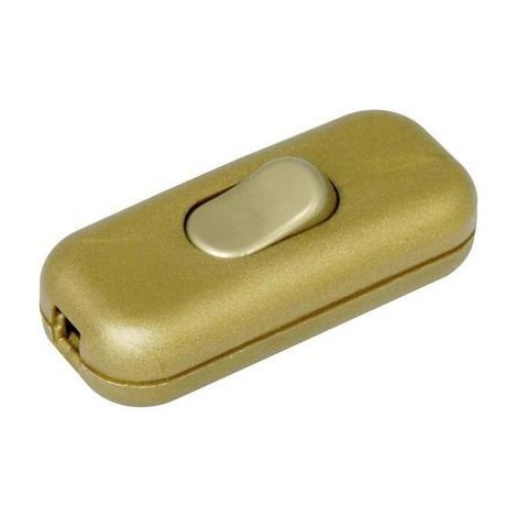 Kopp 191307003 Interruttore a filo passante con piastra antistrappo Oro 1 x Off / On 2 A 1 pz.