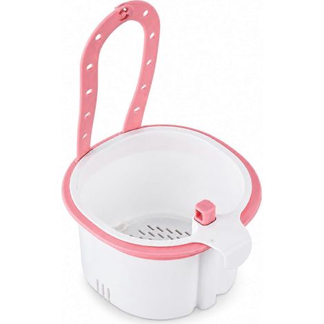 Égouttoir suspendu multifonctionnel pour évier de cuisine panier d'égouttoir autonettoyant pour robinet rose (1/5)