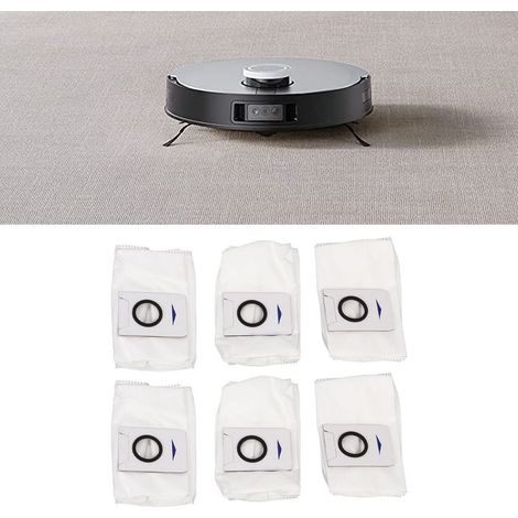 Lot de 6 sacs à poussière pour robot aspirateur Deebot X1 Omni Sacs filtrants ABS haute efficacité (1/5)