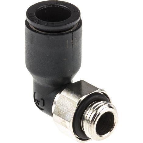 Adaptateur fileté coudé Legris LF3000 vers Enfichable, 8 mm G 1/8 Mâle ( Prix pour Paquet de 5 ) (1/3)