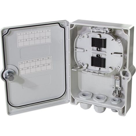 LOGILINK FTTH/FTTB-Anschlussleergehäuse FB124E, für 24 Fasern, 6x LC/QD o. SC/DX (1/4)