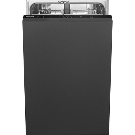Smeg ST4522DIN. Posizionamento dell'apparecchio: A scomparsa totale, Dimensione: Compatta (45 cm), Colore della porta: Nero. Numero di coperti: 9 coperti, Classe emissione rumore: B, Emissione acus...