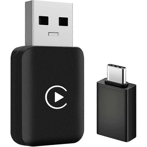 Adaptateur CarPlay sans fil 2 en 1 Android AUTO CarPlay Smart AI Box WiFi et Bluetooth CarPlay filaire vers CarPlay sans fil (1/5)
