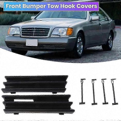 - Paire de caches pour crochets de remorquage de pare-chocs avant pour Mercedes-Benz Classe S W140 (modèles 1992-1993) (1/4)