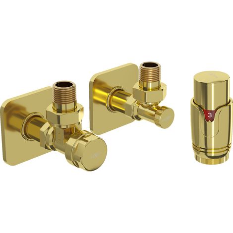 Mexen G00 conjunto termostático angular con embellecedor S, dorado - W901-900-909-50 (1/2)