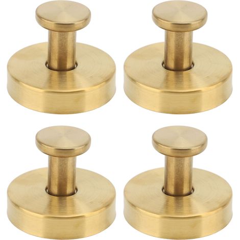 Set di 4 ganci a ventosa in acciaio inox, resistenti all'acqua, per appendere asciugamani in bagno e in cucina, colore oro. (1/5)