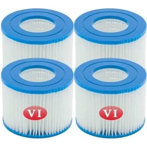 4 filter cartridges VI for Bestway Lay-Z-Spa, replacement for Miami Vegas Monaco BW58323