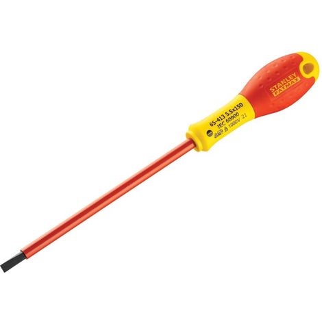 STANLEY 0-65-413 FatMax VDE Insulated Screwdriver Parallel Tip 5.5 x 150mm STA065413