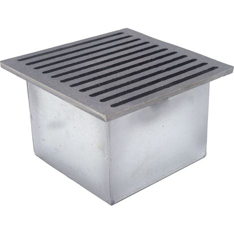 Kit grille en fonte 23,5x23,5 pour cheminée avec tiroir récupérateur de cendres 14H cm