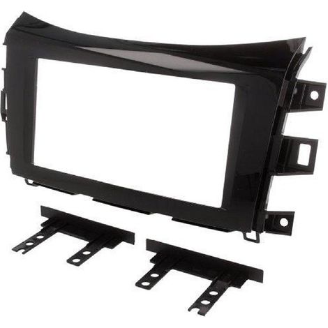 Facade autoradio FA507 compatible avec Nissan Navara ap15 - Pour 100x200mm - Noir brillant - 2DIN