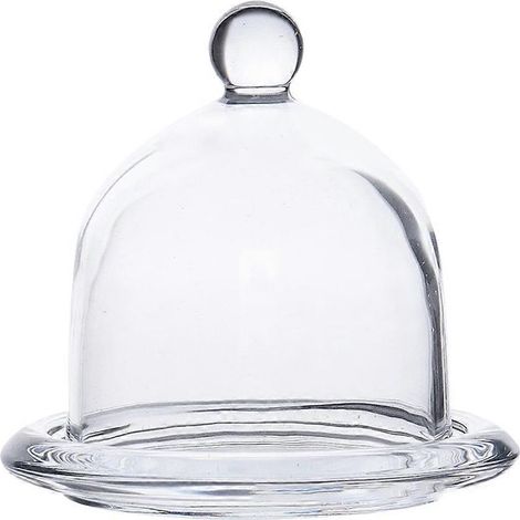 Dessertschale aus Glas mit transparentem Deckel, Obstteller und Speisebehälter (1/5)