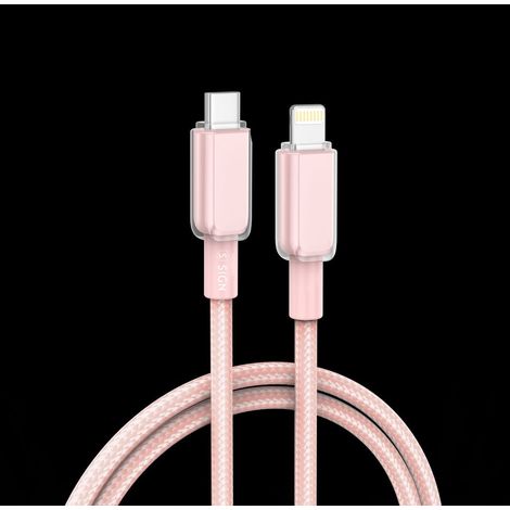 Sign Usb C Auf Lightning Kabel 30 W 1 M Pink