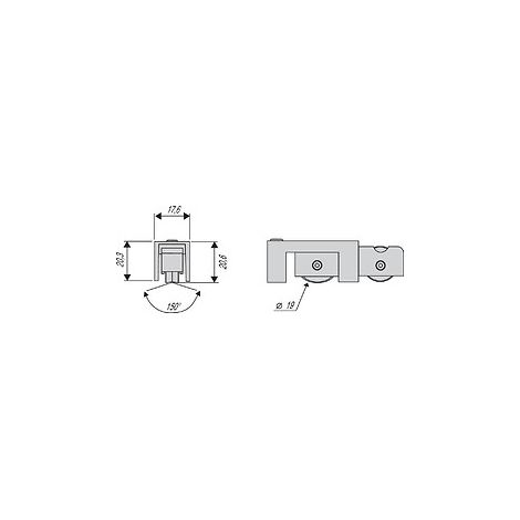 Chariot double non réglable pour coulissant menuiserie aluminium type 3621 - LA CROISÉE DS
