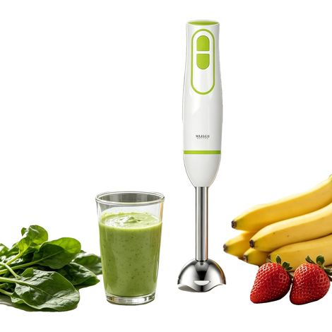Frullatore a immersione, motore da 500 W, 2 velocità, verde chiaro (1/2)