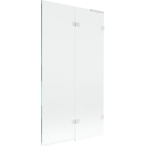 Mexen Lunar L paravento per vasca da bagno a 2 ante, destro 100 x 150 cm, trasparente, bianco - 897L-100-100-20-00-P (1/5)