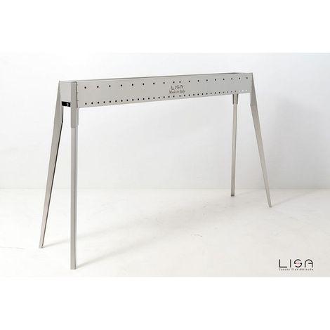 Lisa Miami 1200 barbecue au charbon de bois en acier inoxydable pour les rôtis - Bianco (1/5)