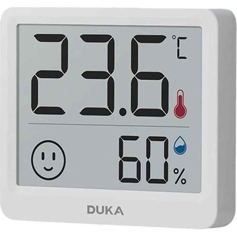 Termómetro Digital - Precisión ±0,5 °C - Reloj con Dígitos Grandes de 3 cm - Montaje en Pared o Ganchos - Rango -10 a +50 °C - Alimentación por Pila AAA - 1 Unidad (1/5)