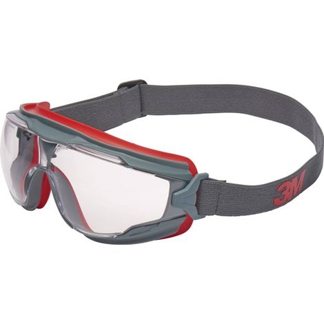 [GEBRAUCHT] B-Ware 3M Vollsichtbrille Goggle Gear 500 GG501V inkl. Antibeschlag-Schutz Grau Rot