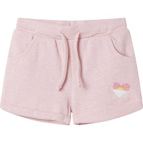 Short pour enfants avec cordon de serrage rose clair mélangé 116 (1/5)