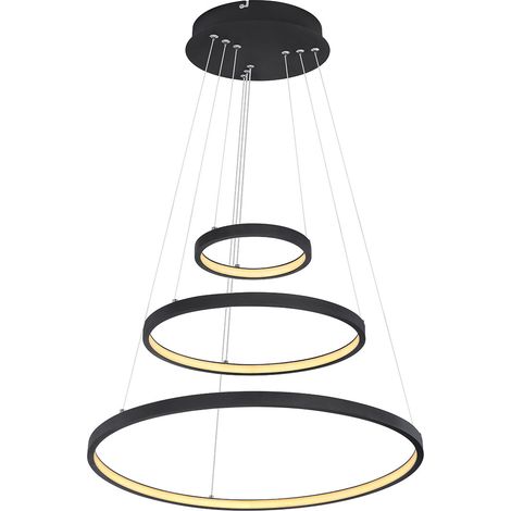 Globo - lampada a sospensione - Ralph - nero - metallo - Ø 51cm -