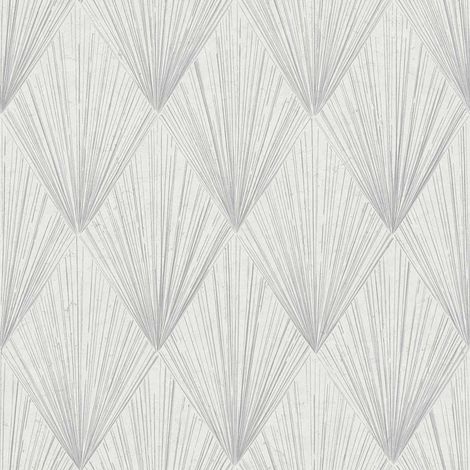 BRICOFLOR Papier peint Gris | Papier peint Art déco, Graphique & Géométrique - 10,05 x 0,53 m (1/5)