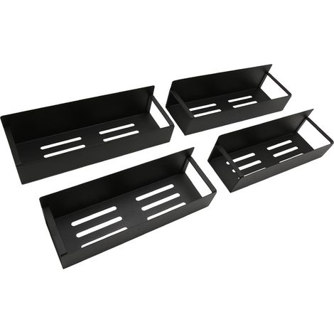Gewürzmagnete, schwarzes mobiles Magnetregal, stabiles Metall-Kühlschrankregal, Küchenaufbewahrung (1/5)