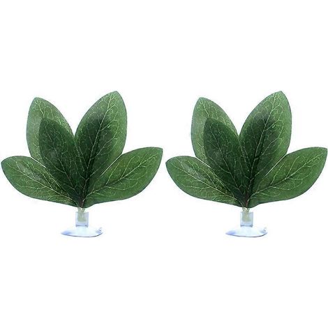 Lit pour betta, coussin double feuille, hamac, feuilles de plantes en plastique, endroit de repos sûr - 3 - (1/5)
