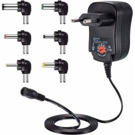 Adaptateur Secteur Universel - 12 W - 3 V À 12 V DC - 6 Connecteurs Inclus - Pour Routeurs Caméras Haut-Parleurs LED (1/4)