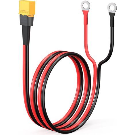XT60 cable, 12 AWG connector, 0.85 cm O-ring, for RC battery and solar panel (1/5)