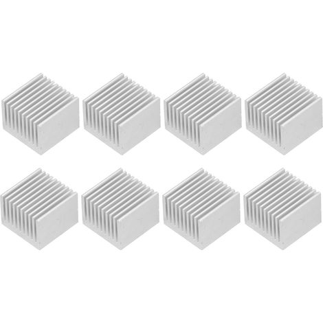 8 Pièces Dissipateur Aluminium Refroidissement CPU 40x40x30mm Kit Radiateur Thermique pour Module Électronique Avec Adhésif (1/5)