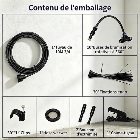Terrace Misting Kit 10 m, 10 360° Nozzles (1/4)