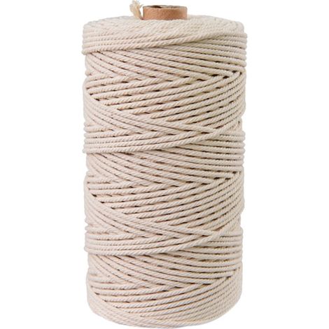 Cordes En Coton - 3 mm - 100 M - Pour Macramé - Suspension Murale - Dream Catcher - DIY (1/5)