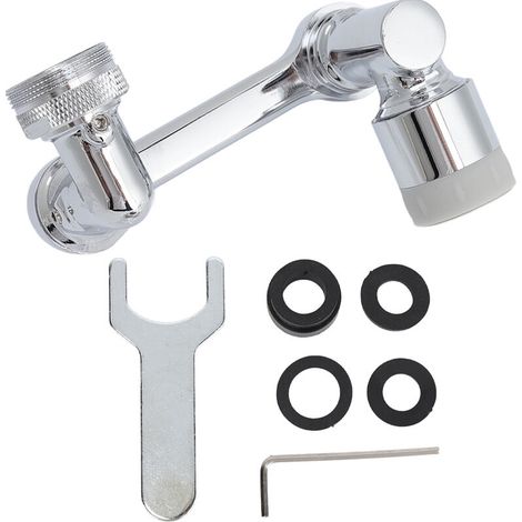 Prolunga per rubinetto a 1080 gradi, adattatore per rubinetto, aeratore per lavello da cucina, schiuma arricchita di ossigeno, diametro interno 22 mm, diametro esterno 24 mm
