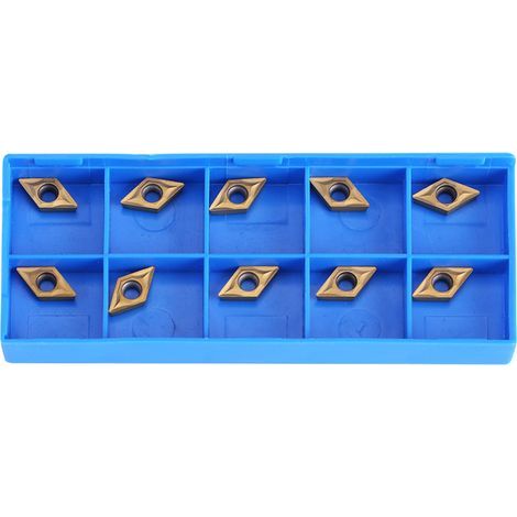 Inserts de Pointes en Carbure CNC, Ensemble d'outils de Tournage de Tour avec Boîte de Rangement DCMT070204 Inserts en Carbure pour le Traitement de l'acier (1/5)