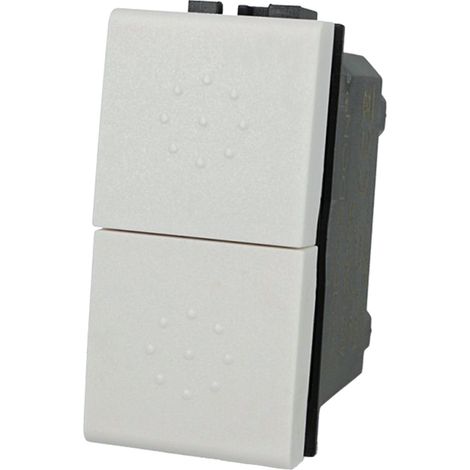 Pulsante Doppio Saliscendi 1P+1P Compatibile Living Bianco SD41002B (1/3)