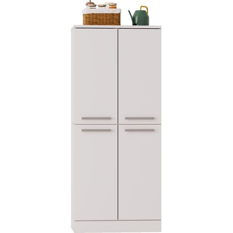 Armario despensa de cocina 4 puertas blanco brillante MDF 76x42x180 cm HOMVRA (1/5)