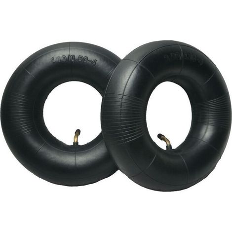 2 pièces pneus tubulaires série 4.10/3.50-4 pouces pour diable, chariot, charrette à bras, chariot de jardin, tondeuse à gazon, tube de remplacement 4.10-4 (1/4)