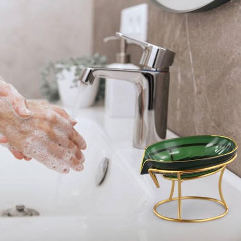Leaf Design Soap Dish, PET, Quick Drainage (1/5)