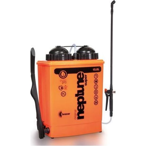Kwazar, modelo WOE0431, Pulverizador eléctrico Neptun EL15, 15L, ideal para aplicaciones de pesticidas y fertilizantes, herramienta profesional para jardinería y agricultura