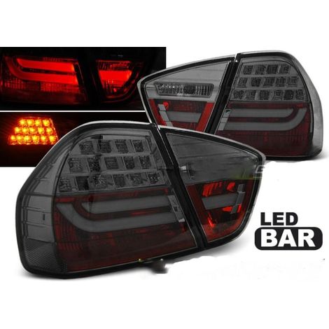 Paire de feux arriere BMW serie 3 E90 Berline 05-08 LED BAR fume (1/2)