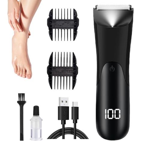 Tondeuse Pour Homme, Façonne Barbe Précision, Tondeuse Capillaire Intime Pour Homme Avec Affichage Digital Et Éclairage LED Pour Corps, Visage, Tête, Nez, Jambes (1/5)