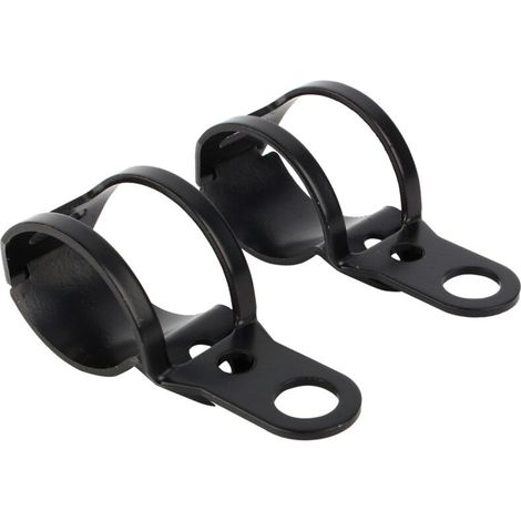 Soporte de montaje para intermitentes de motocicleta, abrazaderas de reubicación de horquilla de 30-43 mm, color negro HNH (1/5)